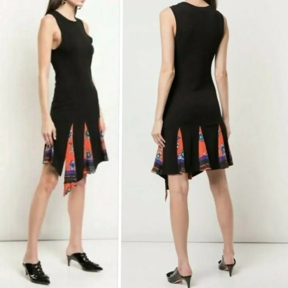 Derek Lam 10 Crosby NEW Silk-Trim Tank Dress Black Made in Portugal Size 8 - Picture 5 of 15
